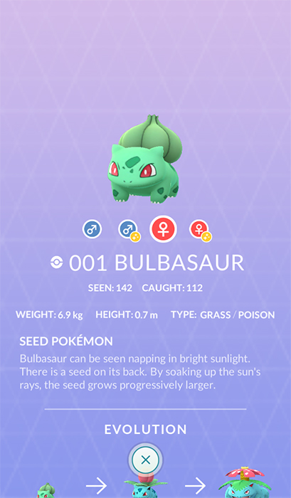 Shiny Bulbasaur! Follow PokeGoingHTX on all Social Media platforms